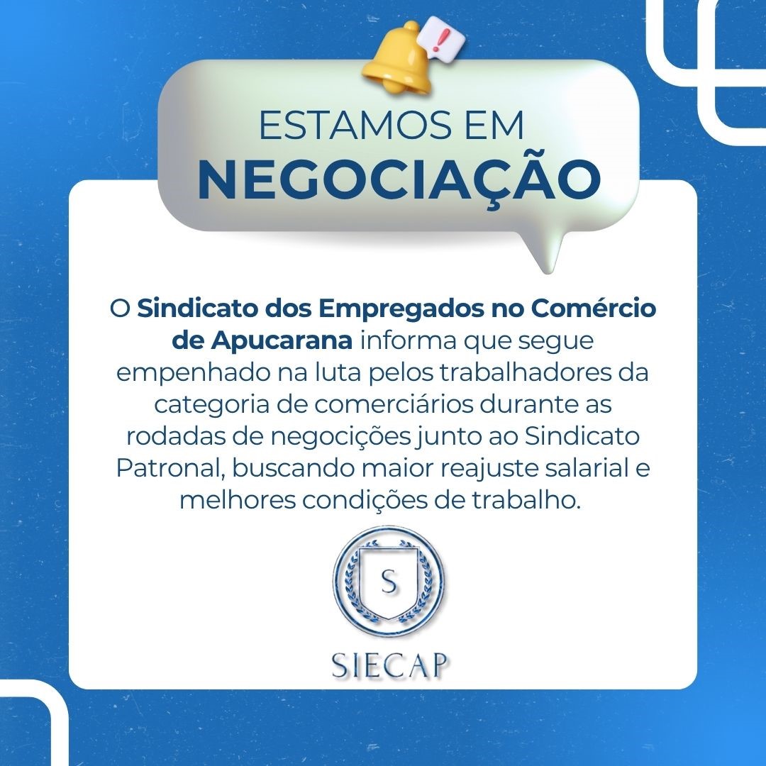 ESTAMOS EM NEGOCIAÇÃO!!!